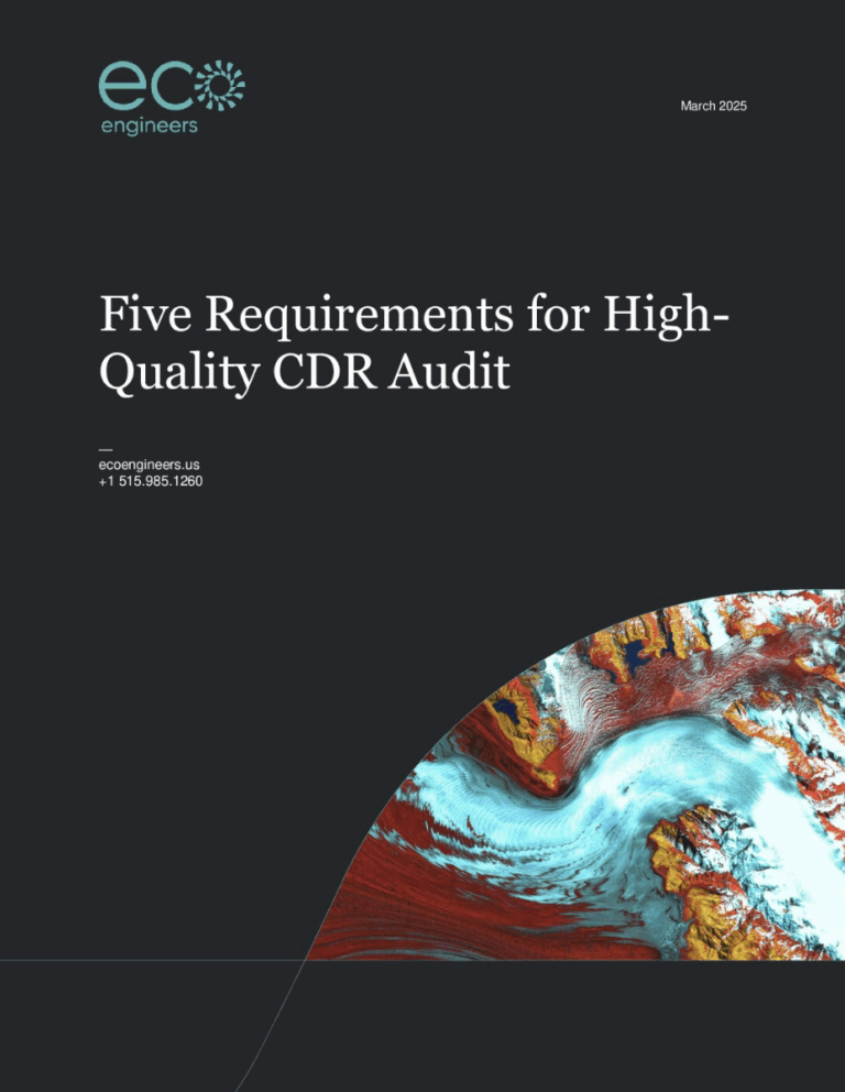 Five Requirements for High-Quality CDR Audit - EcoEngineers